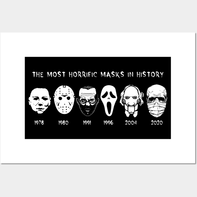 Horror Masks Wall Art by Alema Art